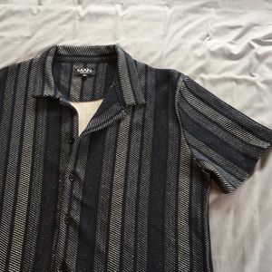Boohoo Man Mens Medium Vintage Style Button Shirt